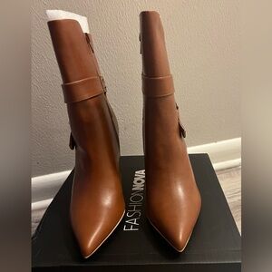 Fashion Nova Women's Brown Ankle Boots